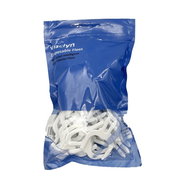Disposable Floss Picks for visclyn Smart Dental Floss - 50pcs/Pack - White