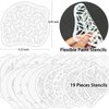 20PCS Face Paint Stencils Face Body Painting Stencils Face Tattoo Stencil Face Tracing Stencils for Kids Adults Holiday Halloween Face Makeup Body Art Painting (B)