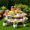 IMIKEYA Miniature Dollhouse Plant Flowers: 15pcs Mini Dollhouse Potted Plants Artificial Tiny Plants Fake Greenery Ornament Potted Plant Flower Model Micro Landscape Dollhouse Furniture Decor