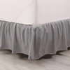 Martex Ruffled Bed Skirt - Easy Fit Lightweight 100% Microfiber Dust Ruffle - Ruffles for Queen Beds - Hotel Quality with 16 inch Tailored Drop - Grey Queen Bed Skirt (Queen, Grey)