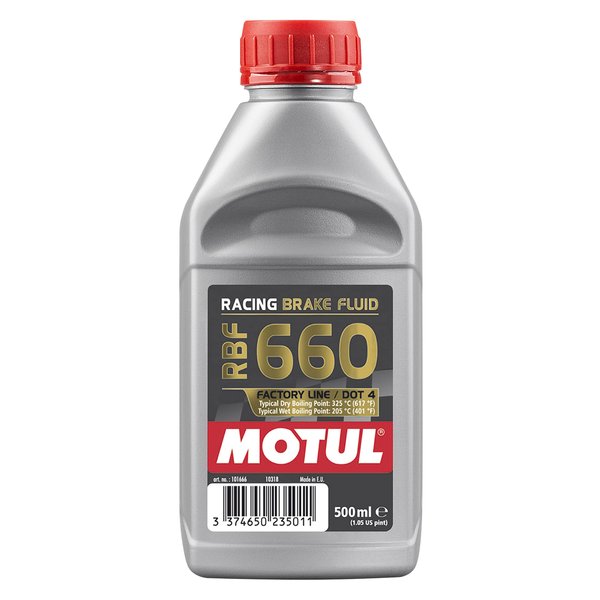 Motul 101667 RBF 660 Dot-4 100 Percent Synthetic Racing Brake Fluid - 500 ml
