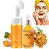 Glo Mi Turmeric Facial Cleanser, Glo Mi Turmeric 𝐊𝐨𝐣𝐢𝐜 𝐀𝐜𝐢𝐝 Foaming Facial Cleanser + Tumeric 𝐇y𝐚lu𝐫o𝐧ic Acid Serum, Glomi Skincare Deep Cleaning Moisturizing for All Skin (2,Combo)