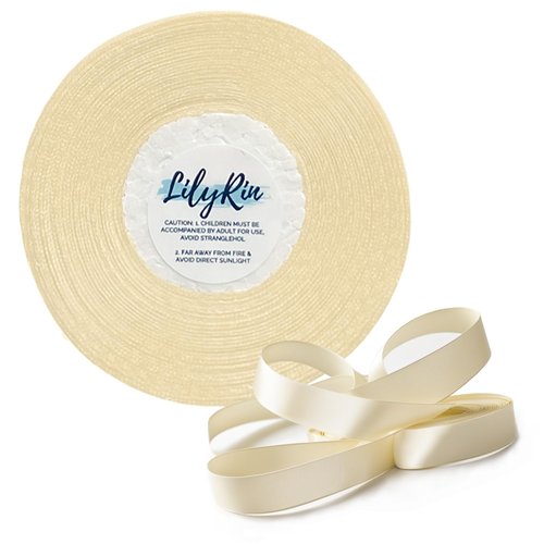 Ivory Ribbon 3/8 Inch x 36 Yards Perfect for Scrapbooking Art Wedding Wreaths Baby Showers Gift Wrapping Birthday Decorations Christmas Gifts DIY Crafts Floral Arrangements and Party Projects Cream