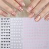 6 Sheets Bows Nail Stickers for Nail Art,3D Self-Adhesive Bow Knot Nail Decals Gold Sliver Red Pink White Black Bow Nail Art Stickers Bow Tie Nail Decorations for Women DIY Acrylic Nail Art Supplies