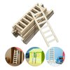 Alasum 20pcs Mini Wooden Step Ladder Dollhouse Ladder Furniture Miniature Ladder Dollhouse Ornament DIY Craft Accessories for Micro Landscape Decor, 15.00X5.00X0.20CM, I6FNEXJM4015UZ307LVAZL56