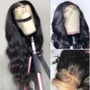 Foreverlove Body Wave Lace Front Wigs Human Hair Pre Plucked with Baby Hair 200% Density Unprocessed Brazilian Virgin Remy Human Hair 13x4 Transparent Lace Frontal Wigs for Women (12 Inch)