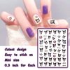 5D Kawaii Anime Nail Stickers, 6 Sheets Cute Cartoon Nail Decals for Nail Art Decoration, Perfect for Women and Girls, Pegatinas para Uñas