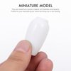 SEWACC 2Pcs Miniature Ceramic Vase Dollhouse Mini Vase Model Furniture DIY Doll House Vase Micro Landscape Fairy Garden Decoration ( White )