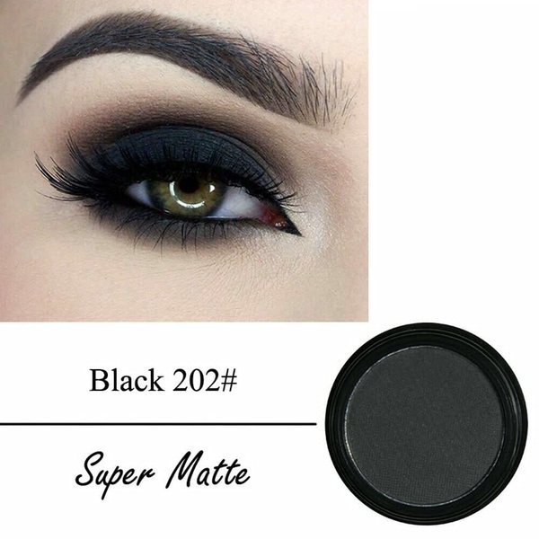 Phoera AQUAPURITY Waterproof Long Lasting Matte Eyeshadow Palette in 12 Pigment Color Face Powder Eye Shadow Cosmetic Cream Makeup Cosmetic (202 BLACK)