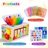 Mummed Montessori Baby Wooden Tissue Box Toy 6-in-1 Sensory Tissue Box Toy for Babies 6-12 Months Developmental Toys for Babies, Gift for Babies 6-12 Months