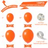 Moukiween 130PCS Orange Balloons Garland Arch Kit, Different Sizes 18 12 10 5 Inch Latex Balloons for Halloween Thanksgiving Birthday Party Wedding Baby Shower Party Decoration