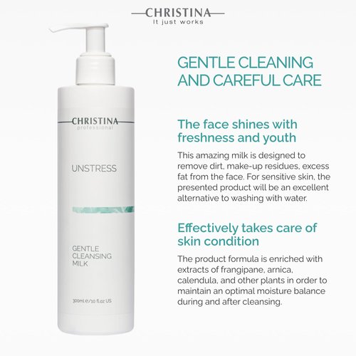 -CHRISTINA- Unstress - Gentle Cleansing Milk Soap-free Cleanser for All Skin Types (10 fl oz.)