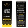 Miami Masks Blackhead Remover Bamboo Black Charcoal PeelOff Face Mask Anti-Acne Pore Minimizer Black head Remover Facial Mask All Skin Types Nose, Forehead Smoother Deep Cleansing Purifying (1 Pack)