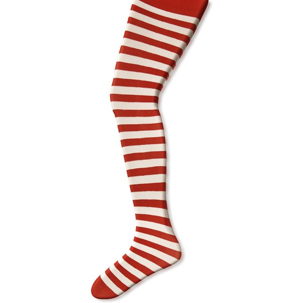 Jefferies Socks Big Girls' Stripe Tights, Red/White, 6-8 Years