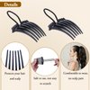 Vodolo Bandette Comb with Elastic Band,6 PCS Hair Accessory for Easy and Chic Hairstyles,Ponytail Bump it UP Volume Inserts Combs, Hair Combs for Thick Hair
