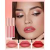 3Pcs Matte Liquid Lipstick Set, High Pigmented Lip Stain Tint, Long Lasting 24H Red Lipstick Waterproof Non-Stick Cup Velvet Lip Gloss, Smudge Proof Not Fade Lip Blam Makeup Gift Box for Women - SET B