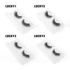 SY LASHES 15mm 3D Real Mink Lashes Natural Look Cat Eye False Eyelashes Wispy Short Fake Eye Lashes Fluffy Luxury Volume 5D Strip Eyelashes (Lucky, 4 Pairs)
