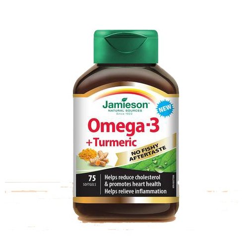 Jamieson Omega-3 + Turmeric, 75 softgels