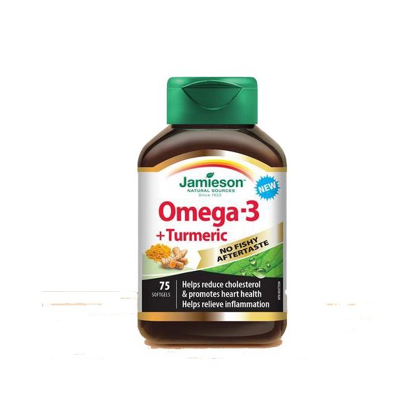 Jamieson Omega-3 + Turmeric, 75 softgels
