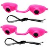 Super Sunnies Evo Flex Soft Tanning Bed Goggles for UV Eye Protection Use In Sun Tan Bed Or Booth (2 Pair, Pink), FDA Compliant
