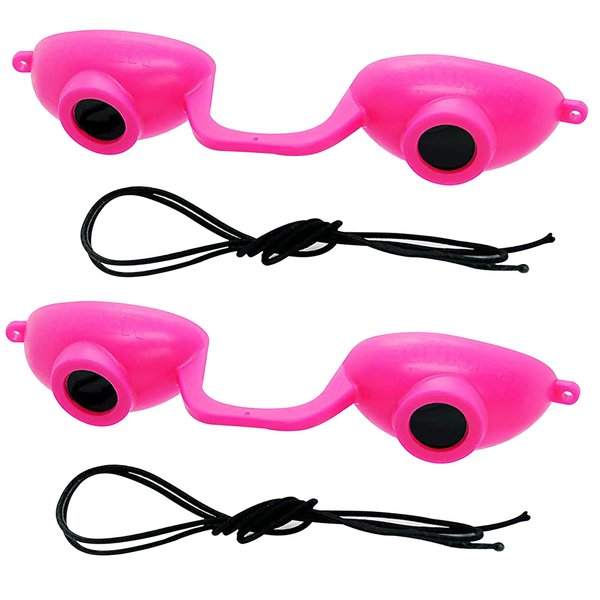 Super Sunnies Evo Flex Soft Tanning Bed Goggles for UV Eye Protection Use In Sun Tan Bed Or Booth (2 Pair, Pink), FDA Compliant