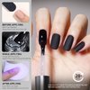 Vishine Matte Gel Top Coat, 16ml Gel No Wipe Matte Top Coat Soak Off Nail Lamp Gel Nail Polish Matte Finish Long-lasting for Nail Art DIY Home Nail Salon