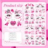 HOWAF 9 Sheets Breast Cancer Awareness Face Tattoos Pink Ribbon Waterproof Temporary Tattoos Stickers for Woman Hope Fight Breast Cancer Party Decorations Fundraising Event Face Body Accessories