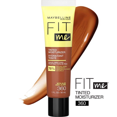 Maybelline Fit Me Tinted Moisturizer, Natural Coverage, Face Makeup, 360, 1 Count