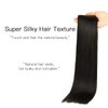 HOTBANANA Wire Hair Extensions, 12 inch 70g Dark Brown Fish Line Hair Extensions Real Human Hair Straight Invisible Wire Hair Extensions Remy Hair Extensions