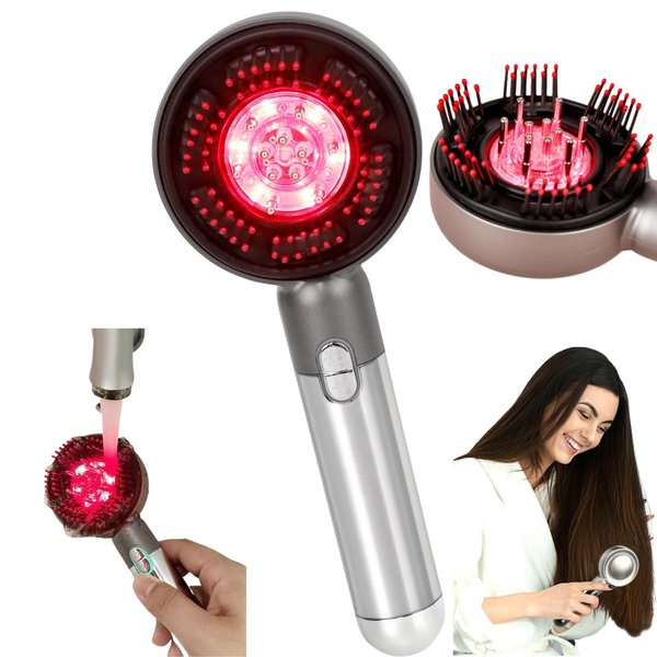 YXYOUNG Multi Functional 3 in 1 Electric Scalp Massager Comb for Stress Relief IPX7 Waterproof, Oil Applicator Red Light Therapy Scalp Massager for Hair Growth, Portable Smart Scalp Hair Brush