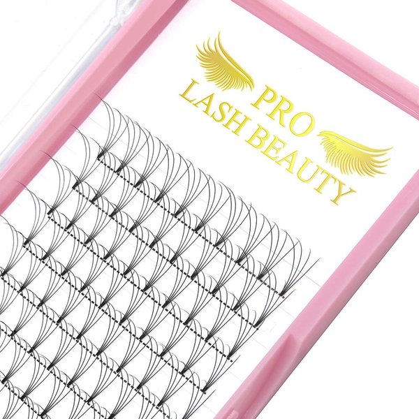 Premade Volume Eyelash Extensions 4D-D-0.07-10 Short Stem Premade Fans Eyelash Extensions 9 to 20 mm Volume Lash Extensions .07 .10 Pre made Lash Fans C D Curl (4D-D-0.07,10mm)