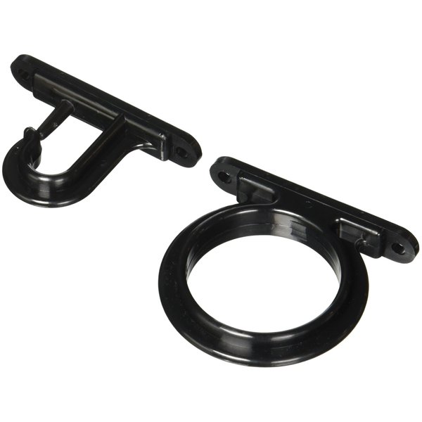 DU-BRO Fishing Rod Holders, Storage Rack for Boat, Garage, Truck or Cabin, Width 2 5/8”, Black