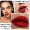 KIMIEYE Creamy Lip Liner Pen Set, 12 Colors Matte Finish Series Lip Liners Kit for Women, Long Lasting Waterproof Smooth High Pigmented Lip Makeup Pencil for Daily (Set A, 12)