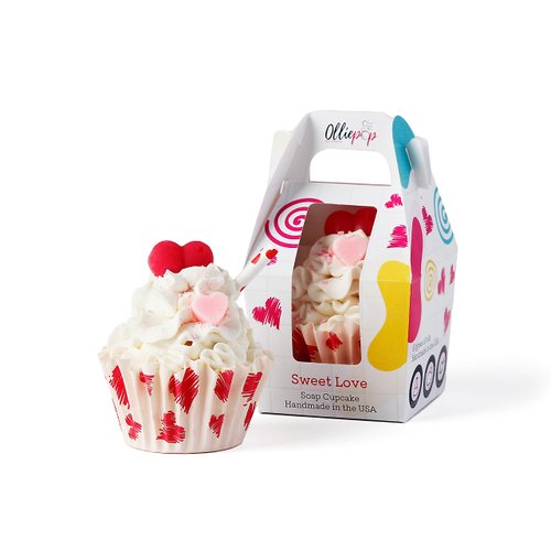 Olliepop Bath Soap With Natural Skin-Loving Ingredients, Handmade Luxe Bar Soap + Cupcake Soap Bundle, Made in USA