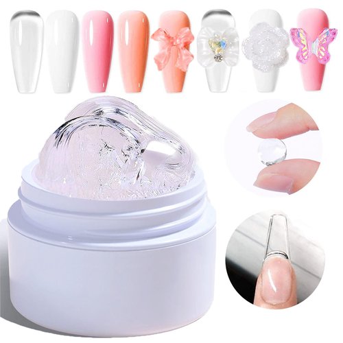 YEPYEPGO Solid Sculpture Builder Gel for Nails, Nail Sculpting Gel, Non-Sticky Hand Solid Builder Gel, Upgrade Hard Nail Extension Gel, 3d sculpting gel for Nail Art Design, Clear, 15g