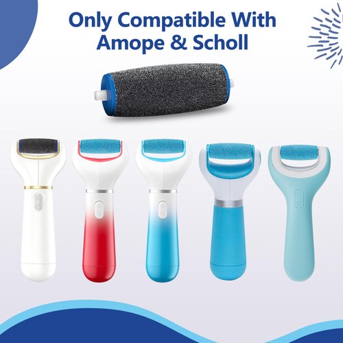 11 Pack Replacement Roller Heads for amope Pedi Perfect Refills Electronic Foot File, Include 6 Extra Coarse & 5 Regular Coarse Replacement Heads Compatible with amope