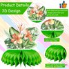 8Pcs Hawaii Luau Party supplies set Honeycomb Centerpieces Double Sided Table Topper for Hawaii Luau Party Decorations (Hawaii Luau)