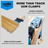 Quick Release Track Saw Clamp, Clamps for Circular Saw Guide Rail Clamp, Track Clamps for - Plunge Saw, Track Saw Guide, Track Saw Accessories, T Track Hold Down Clamp, Tracksaw Track Extension | 2PK
