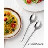 Lovingly Yours 7-inch Spork Stainless Steel, Reusable Metal Sporks, Set of 4