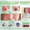 6 Colors Lip Tint Stain Set, Plumping Mini Liquid Lipstick, Watery Lip Gloss Moisturizing Tinted Lip Balm, Multi-use Lip and Cheek Tint, Long lasting Non-Stick Cup Waterproof Lip Stain