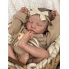 Anano Realistic Reborn Baby Toddler Boy 19 Inch Weighted Real Reborn Babies That Look Real and Feel Real Life Like Baby Dolls Newborn Reborn Silicone Baby Doll Girl (Mustard, Family Edition)