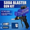 LE LEMATEC Sand Blaster Gun Kit for Paint Removal, Metal Rust Remover & Wood Stripper, Portable Soda Blaster for Air Compressor, Up to 150 PSI Blasting Media for Soda, Aluminum, Sand & Walnut Shells