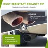 AUTOSAVER88 1.5-2.5 Inch Exhaust Tip, 1.5"-2.5" Inlet 4" Outlet 9" Long Black Powdercoat Exhaust Tip with Clamps and Adapters Fit for 1.5"/1.75"/2.0"/2.25"/2.5" Outer Diameter Tailpipe, Bolt-On