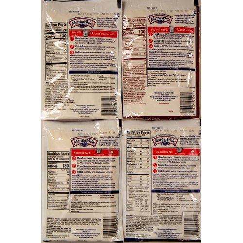 Martha White Cornbread & Muffin Mix Variety Sampler Pack 4 Mixes