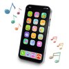 Baby Phone Toy for 1 Year Old Toddlers, Musical Cell Phone Toy with Light and Sound, Pretend Play Toy for Boys and Girls, Gifts for Birthday, Holiday (Black)