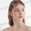 yueton 4 PCS Silver Metal Wave Hair Clips Elegant Silver Hair Clips Y2K Hair Accessories Bangs Hairclip Duck Bill Clips for Girls Women