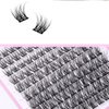 120 Pieces Eyelash Clusters - Wispy Lash Clusters, Individual Lashes, Mixed Lash Clusters, False Eyelash Extensions, DIY Lash Extension for Self Application At Home, C Curl- 50D - 0.05D - 10-14mm