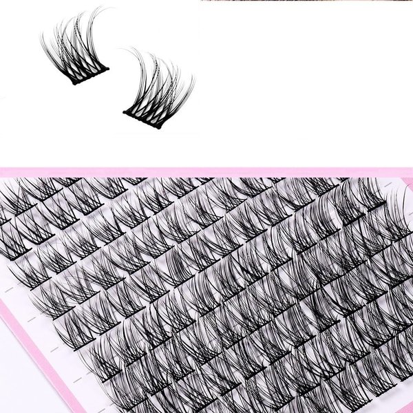120 Pieces Eyelash Clusters - Wispy Lash Clusters, Individual Lashes, Mixed Lash Clusters, False Eyelash Extensions, DIY Lash Extension for Self Application At Home, C Curl- 50D - 0.05D - 10-14mm