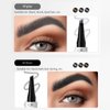 Magic Eyebrow Pencil, 2024 New 3D Microblading Waterproof Eyebrow Pencil, Natural Makeup Fine Stroke Magic Eyebrow Pencil with 4 Micro-Fork Tip for Women (Gray)