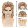 NAYOO Mullet Wigs for Men 70s 80s Costumes Cosplay Curly Punk Fancy Party Halloween Cosplay Costume Wigs (Blonde)